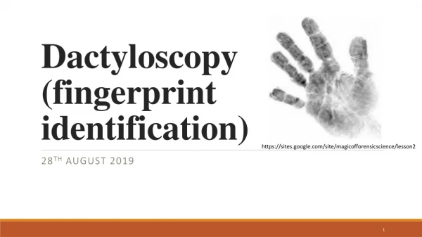 Dactyloscopy (fingerprint identification)