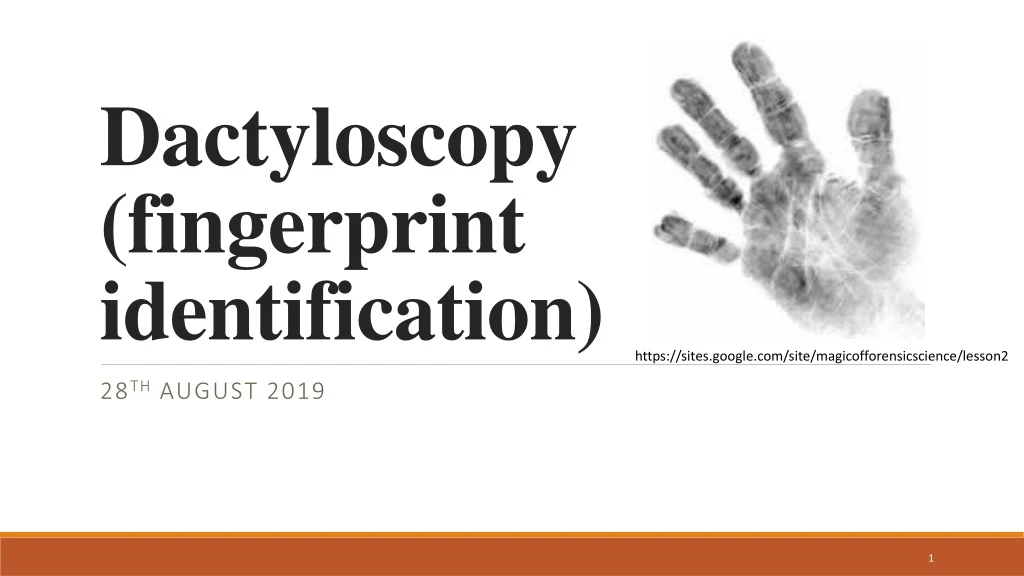 dactyloscopy fingerprint identification