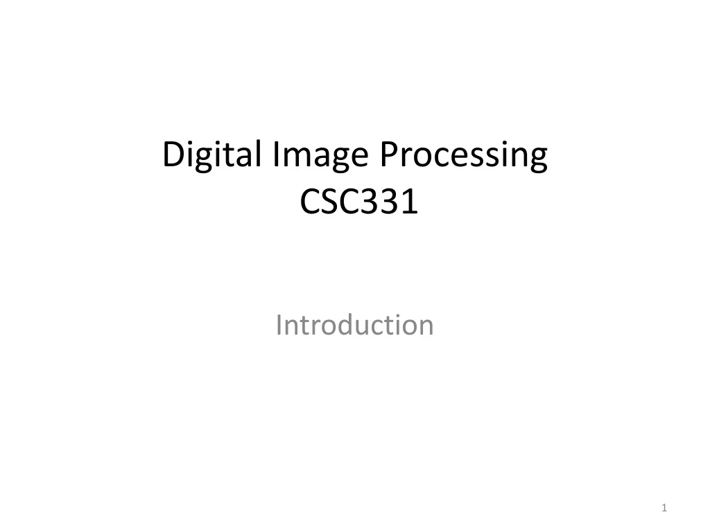 digital image processing csc331