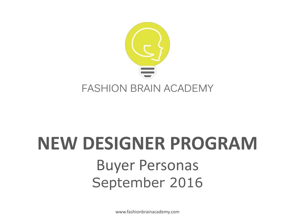 new designer program buyer personas