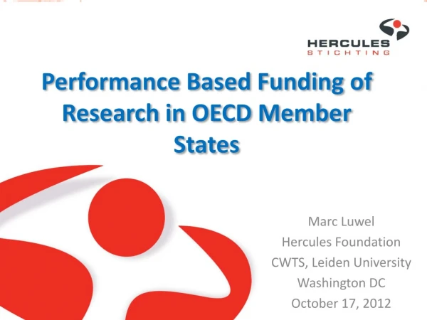 Performance Based Funding of Research in OECD Member States