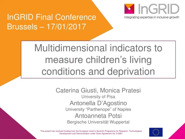 InGRID Final Conference Brussels – 17/01/2017