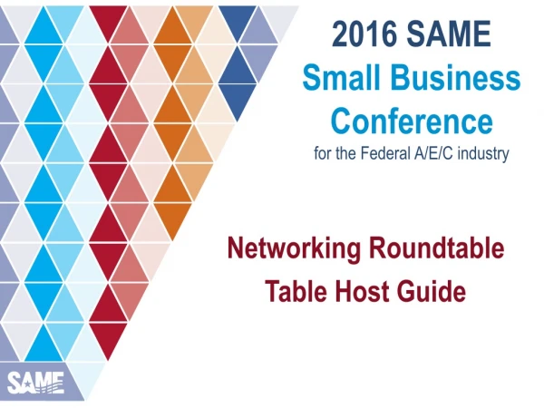 2016 SAME Small Business Conference for the Federal A/E/C industry