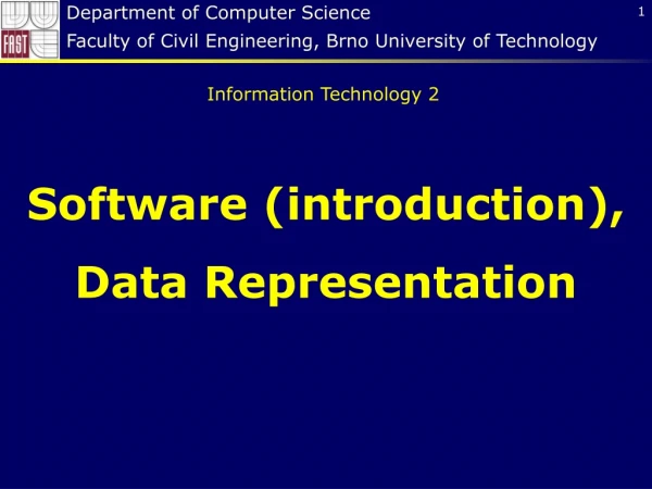 Software (introduction), Data Representation