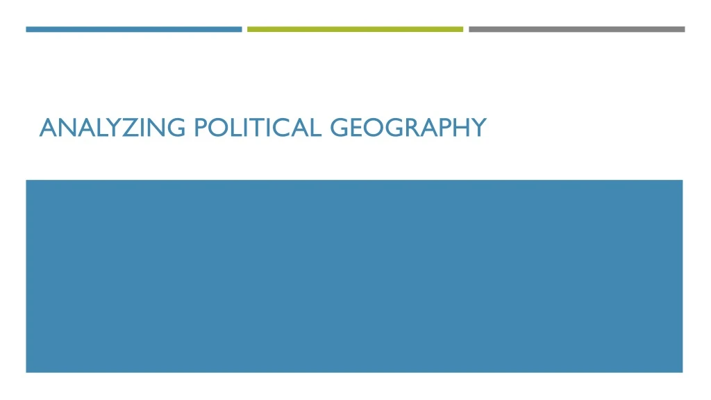 analyzing political geography
