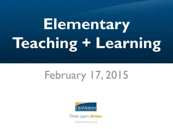 Elementary Teaching + Learning