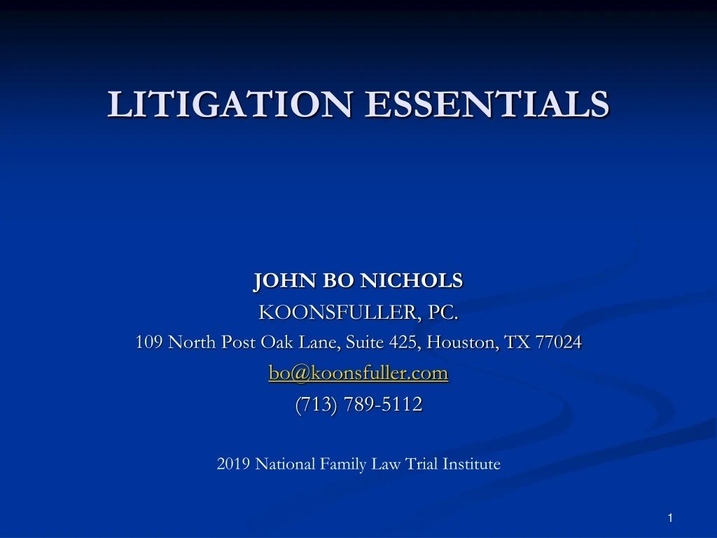 litigation essentials