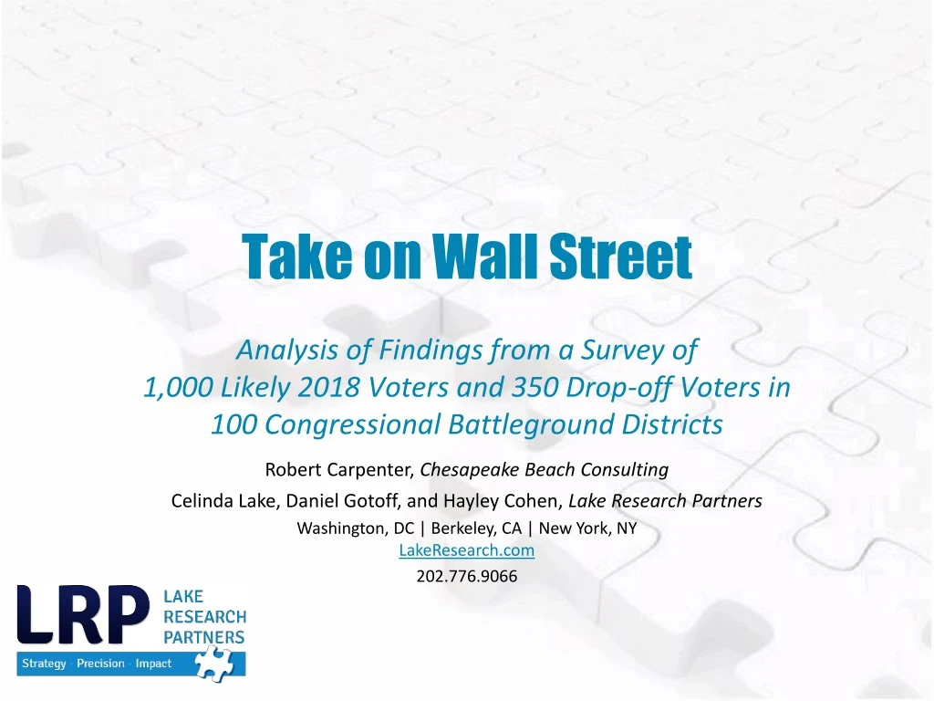 take on wall street analysis of findings from