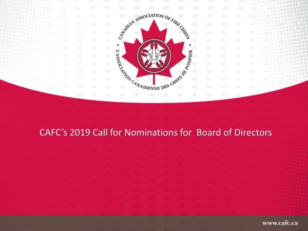 CAFC’s 2019 Call for Nominations for Board of Directors