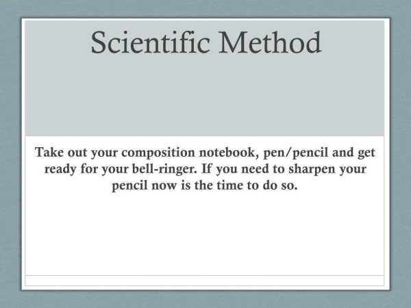 Scientific Method