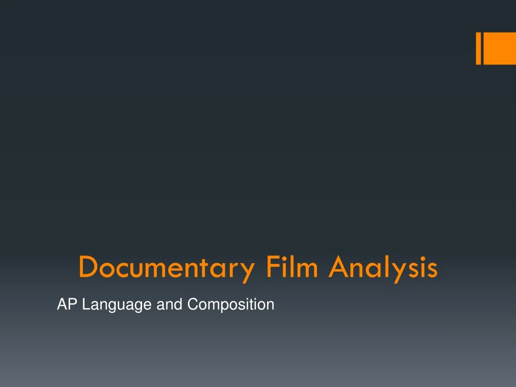 documentary film analysis