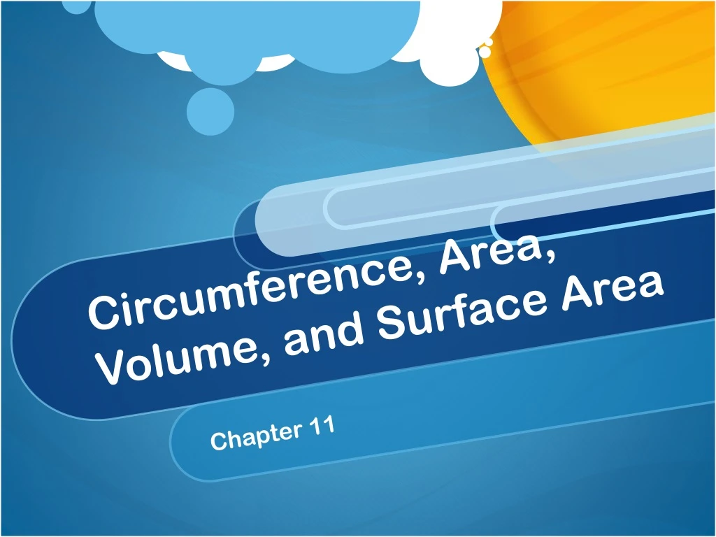 circumference area volume and surface area