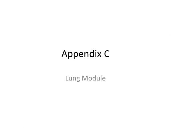Appendix C