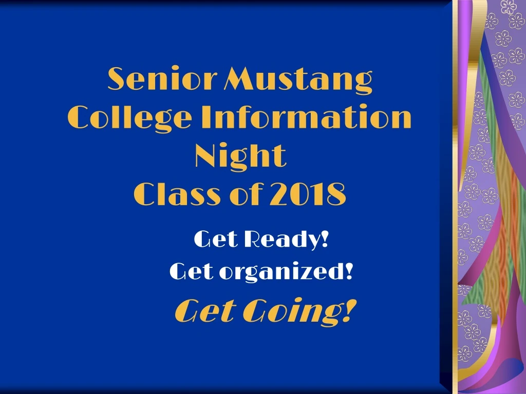 senior mustang college information night class of 201 8