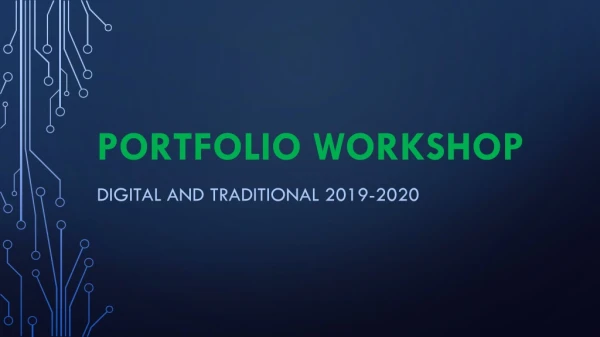 Portfolio workshop