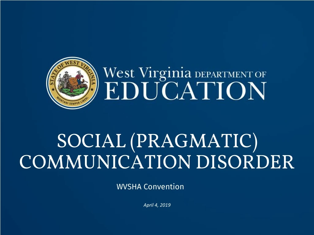 social pragmatic communication disorder