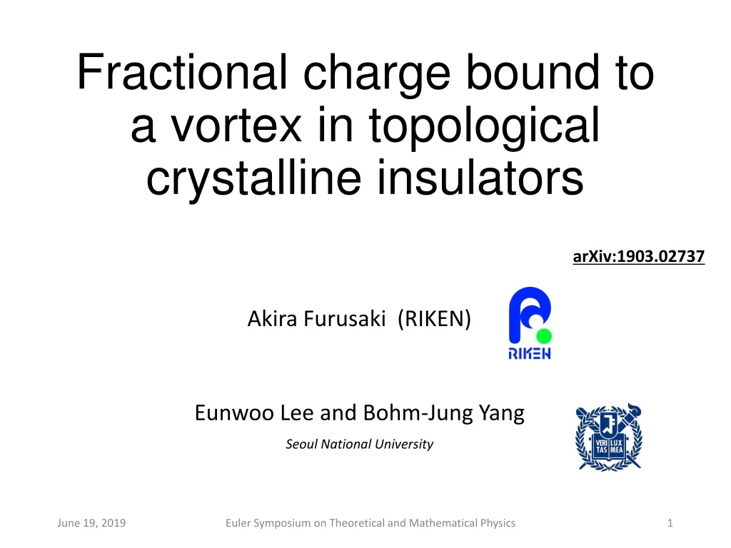 fractional charge bound to a vortex in topological crystalline insulators