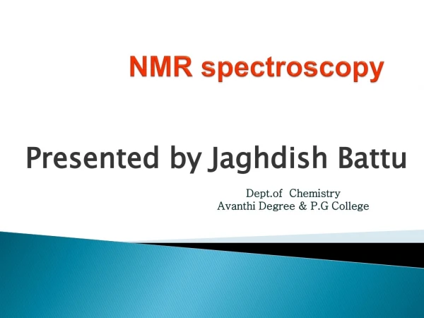 NMR spectroscopy