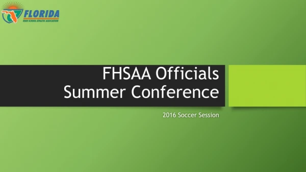 FHSAA Officials Summer Conference