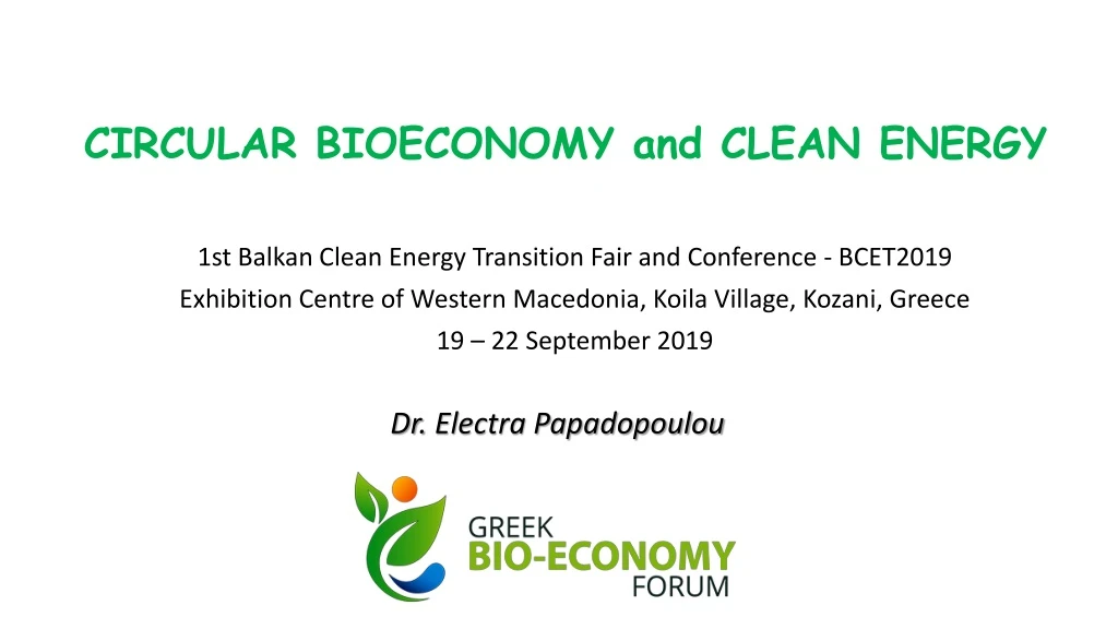 c ircular bioeconomy and clean energy