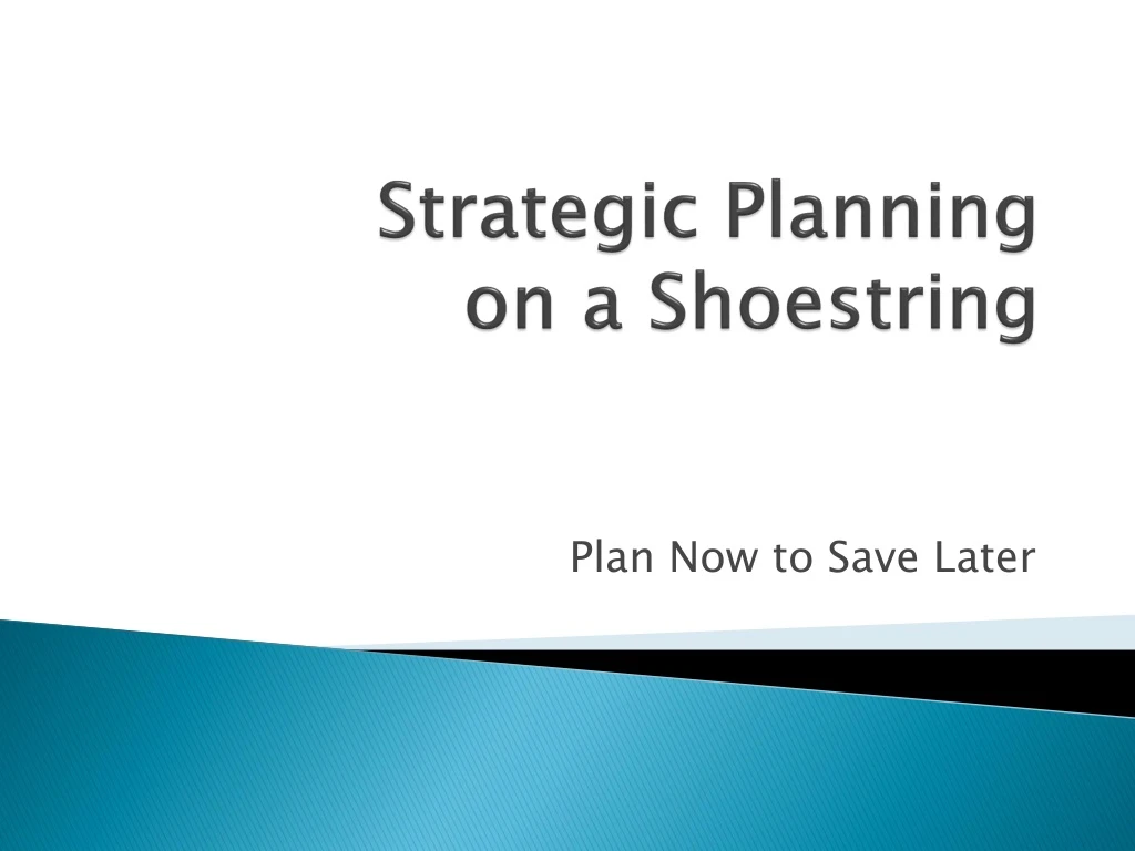 strategic planning on a shoestring