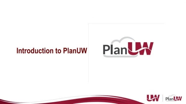 Introduction to PlanUW