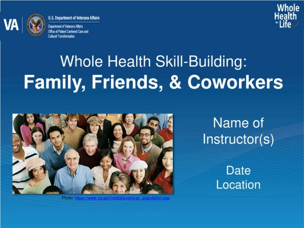 Whole Health Skill-Building: Family, Friends, &amp; Coworkers