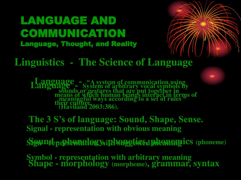 language and communication language thought