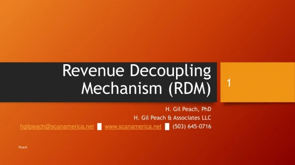 Revenue Decoupling Mechanism (RDM)