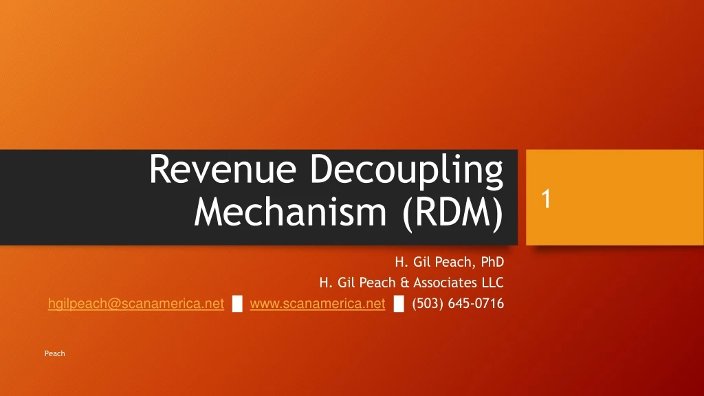 revenue decoupling mechanism rdm