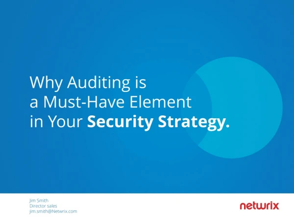 Why Auditing is a Must-Have Element in Your Security Strategy.