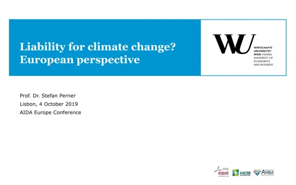 Liability for climate change? European perspective