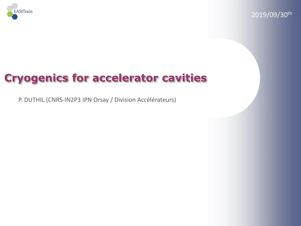 cryogenics for accelerator cavities