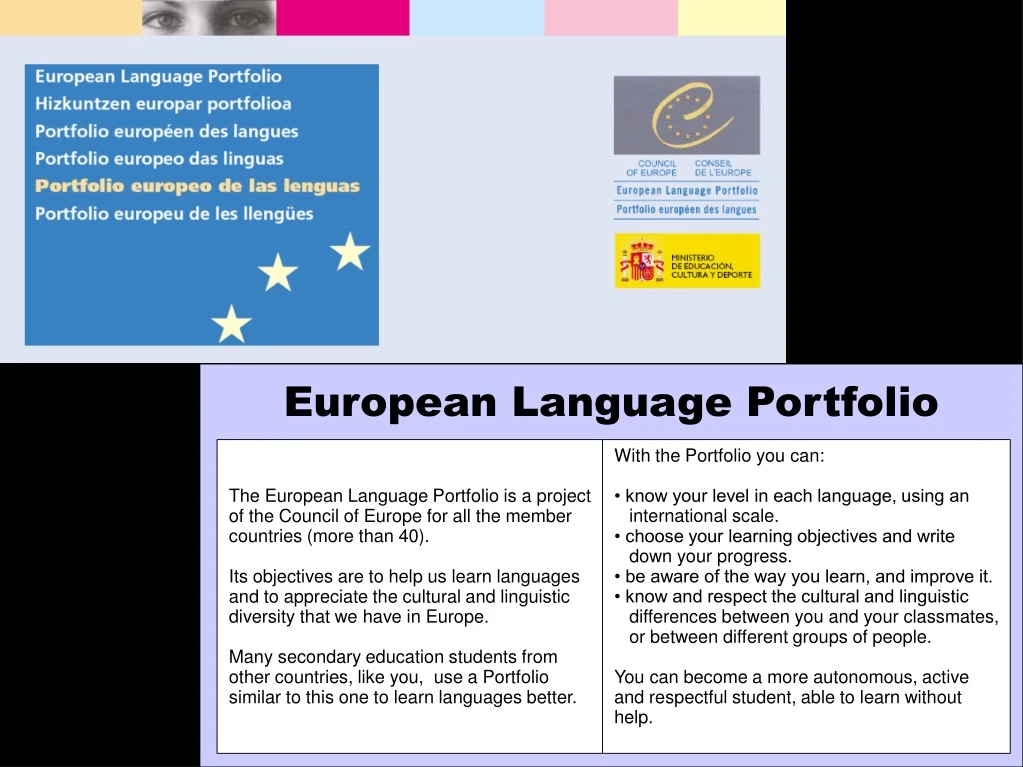european language portfolio