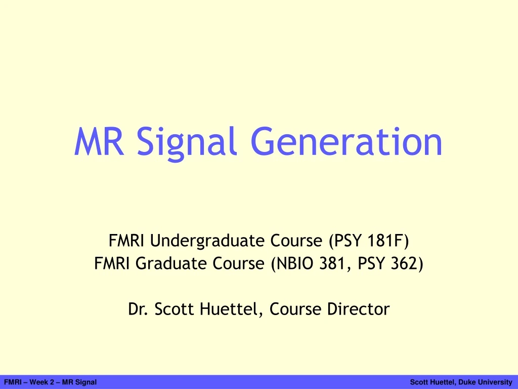 mr signal generation