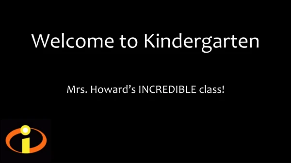 Welcome to Kindergarten