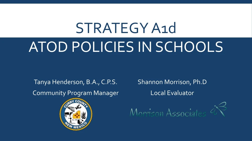 strategy a1 d atod policies in schools