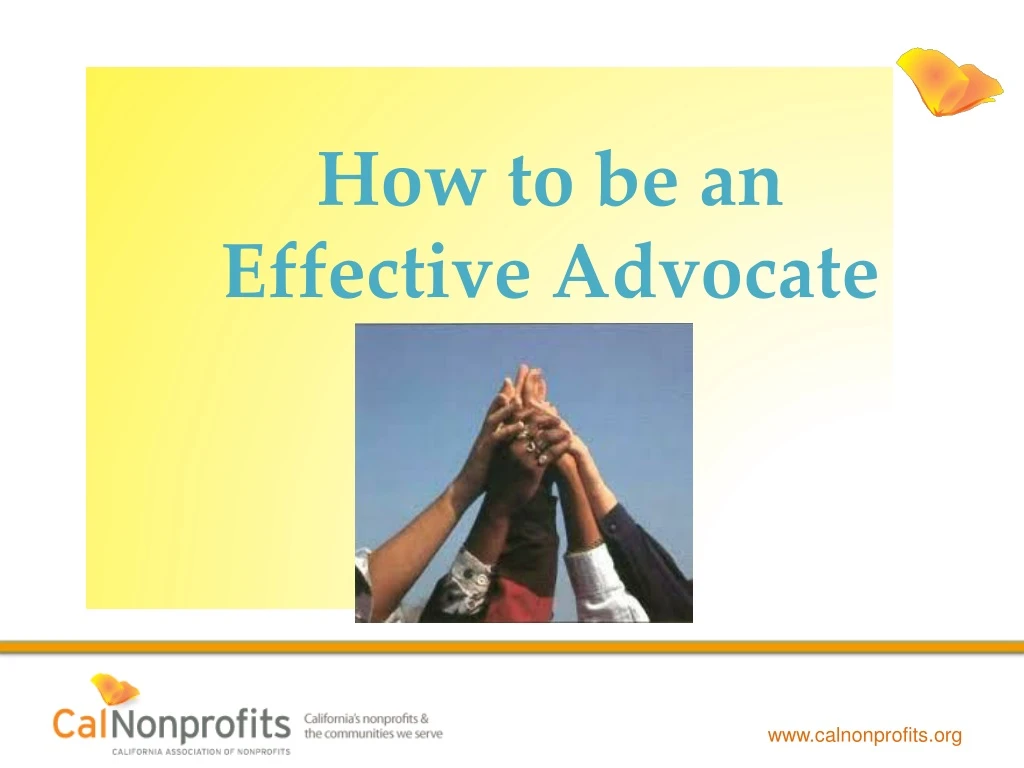 how to be an effective advocate