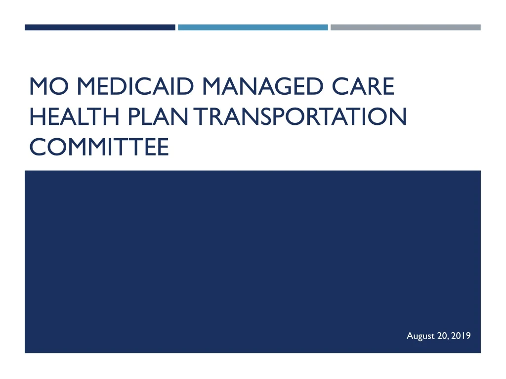mo medicaid managed care health plan transportation committee