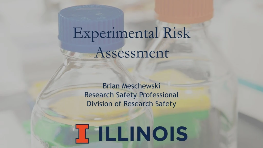 experimental risk assessment