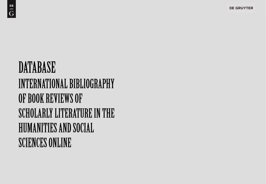 database international bibliography of book