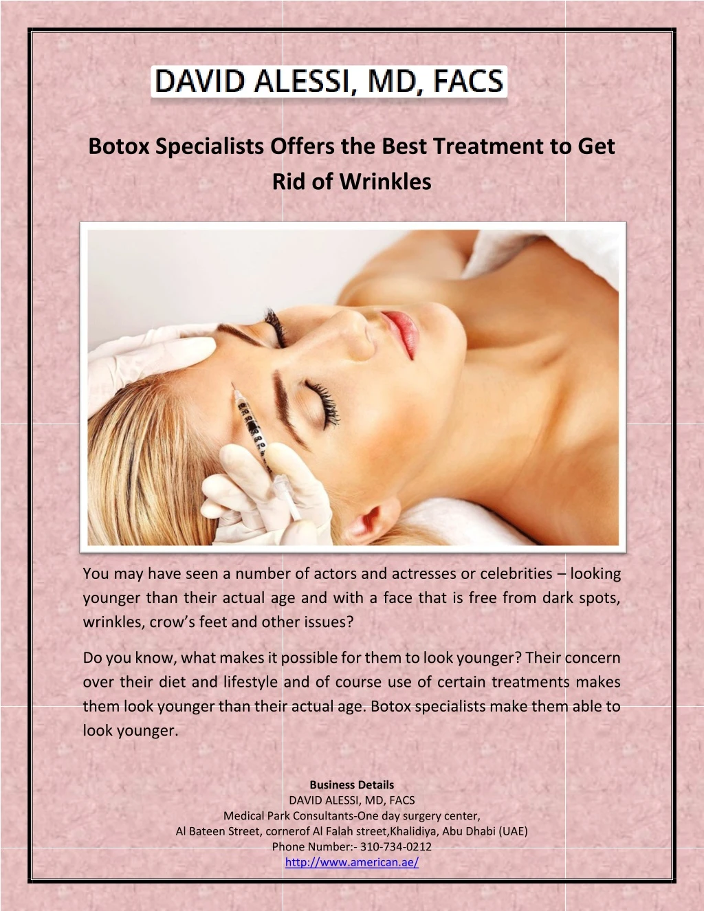botox specialists offers the best treatment