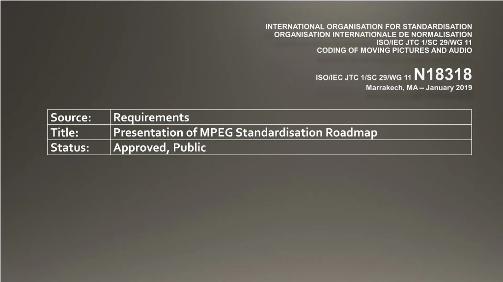 international organisation for standardisation