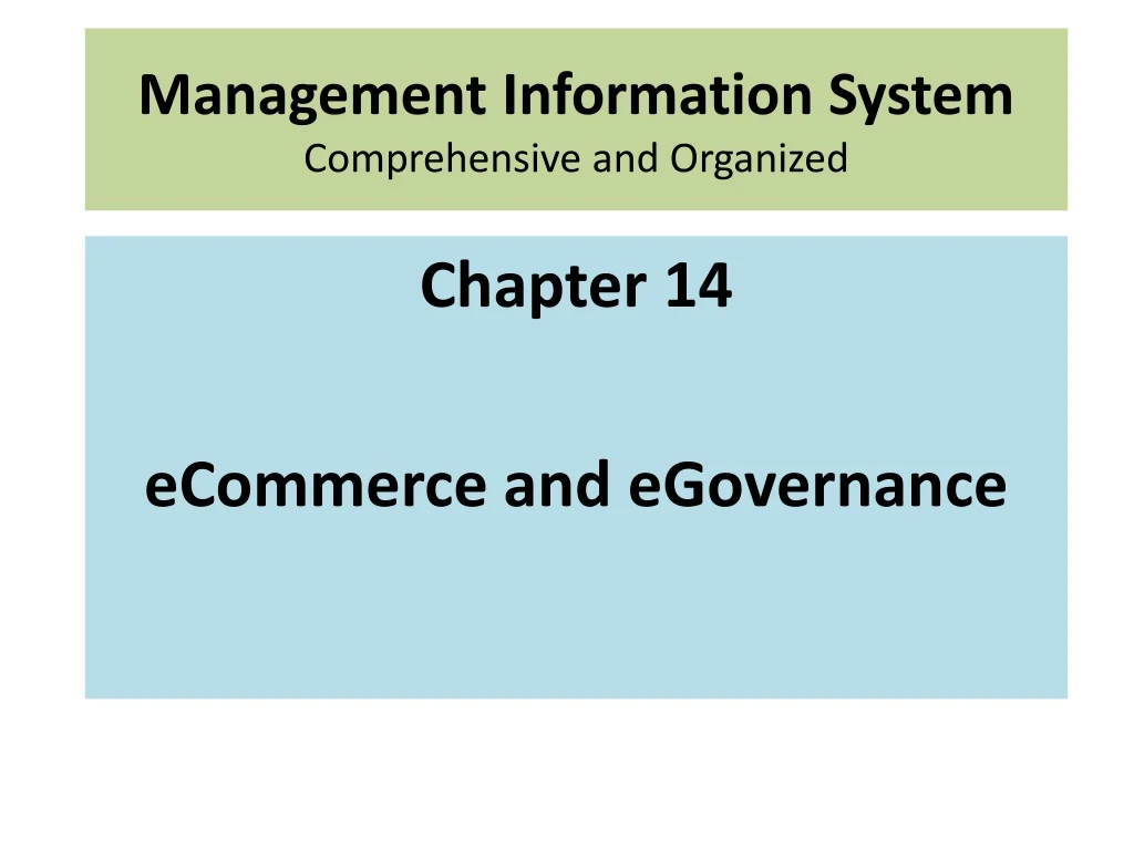 management information system comprehensive and organized