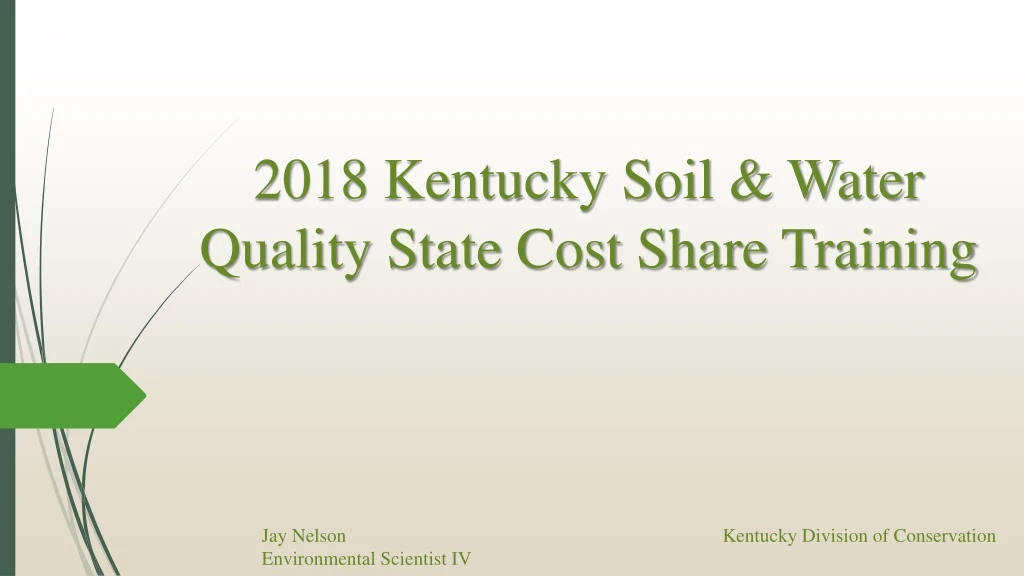 2018 kentucky soil water quality state cost share training