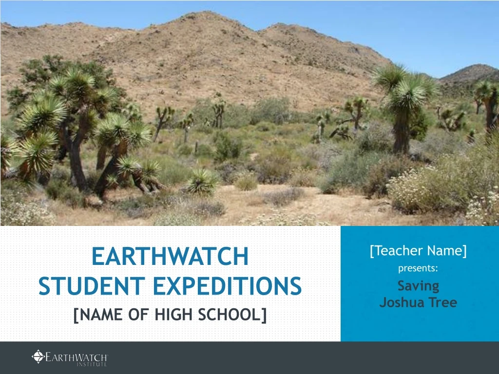 earthwatch student expeditions name of high school