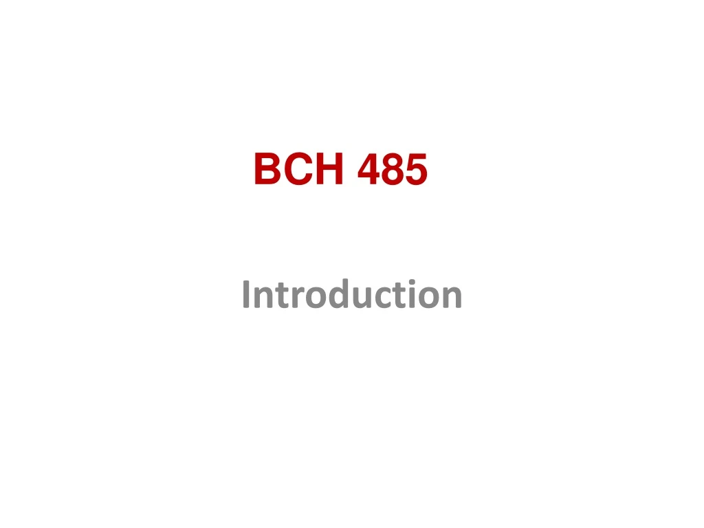 bch 485