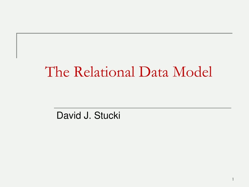 the relational data model