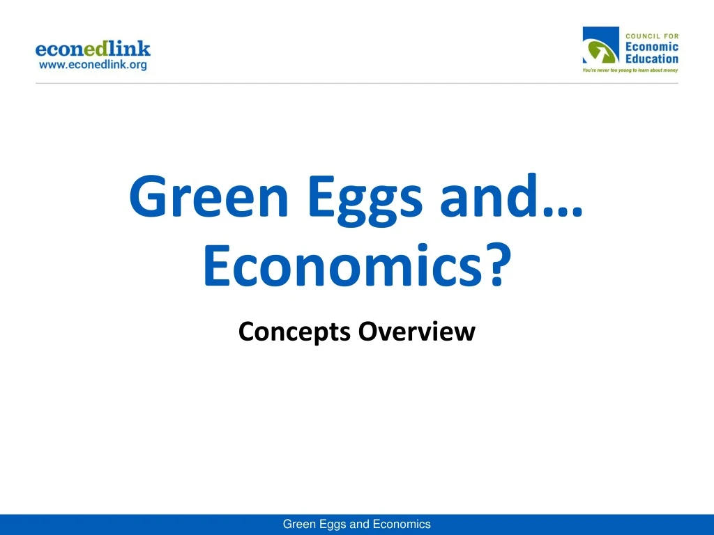 green eggs and economics