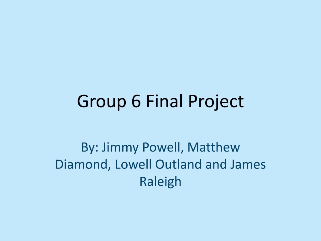 group 6 final project